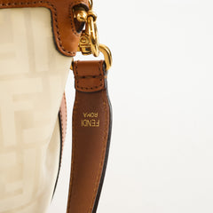 Fendi Grande Mon Tresor Bucket Zucca FF Monogram Bag White/Brown