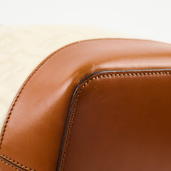 Fendi Grande Mon Tresor Bucket Zucca FF Monogram Bag White/Brown