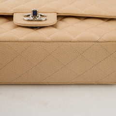 Chanel Classic Flap M/L Beige Caviar SHW