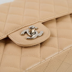 Chanel Classic Flap M/L Beige Caviar SHW