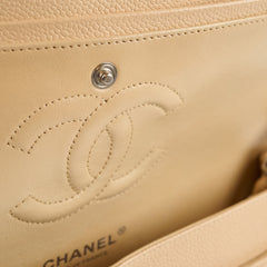 Chanel Classic Flap M/L Beige Caviar SHW
