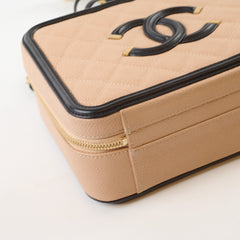 Chanel Filigree Black Beige