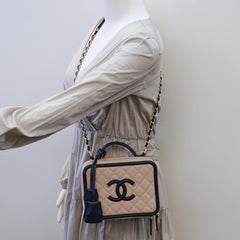 Chanel Filigree Black Beige