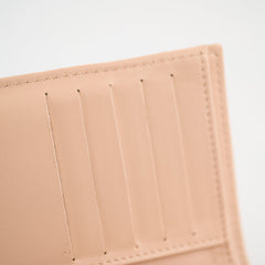 Chanel Quilted Flap Wallet Caviar Lt Pink Beige
