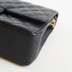 Chanel Double Flap Jumbo Black Caviar GHW (24 Series)