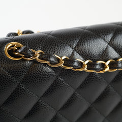 Chanel Double Flap Jumbo Black Caviar GHW (24 Series)