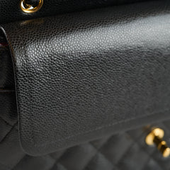 Chanel Double Flap Jumbo Black Caviar GHW (24 Series)