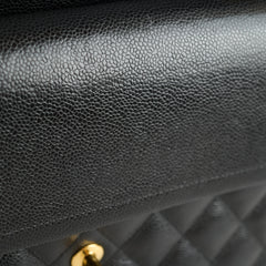 Chanel Double Flap Jumbo Black Caviar GHW (24 Series)