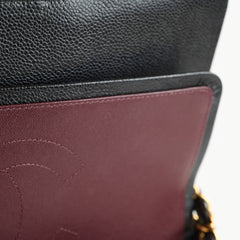 Chanel Double Flap Jumbo Black Caviar GHW (24 Series)