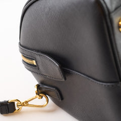 Prada Black Saffiano Lux Boston Bag
