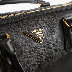 Prada Black Saffiano Lux Boston Bag