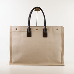 Saint Laurent Saint Laurent Rive Gauche Canvas tote Ivory