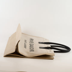 Saint Laurent Saint Laurent Rive Gauche Canvas tote Ivory