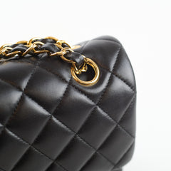 Chanel Small Double Classic Flap Lambskin Black