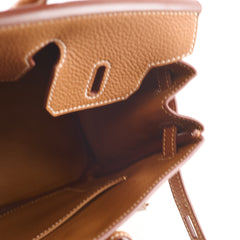 Hermes Birkin 25 Gold Togo PHW K Stamp