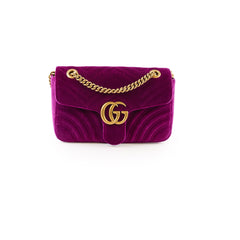 Gucci Marmont Purple Velvet Medium