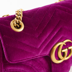 Gucci Marmont Purple Velvet Medium