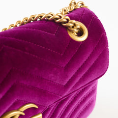 Gucci Marmont Purple Velvet Medium