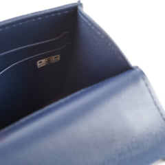 Chanel Micro Navy Top Handle with Chain Bag Microchipped