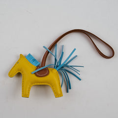 Hermes Rodeo PM Jaune De Naples/Celeste Blue/Gold