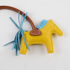 Hermes Rodeo PM Jaune De Naples/Celeste Blue/Gold