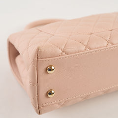 Chanel Caviar Coco Handle Small LGHW Light Pink