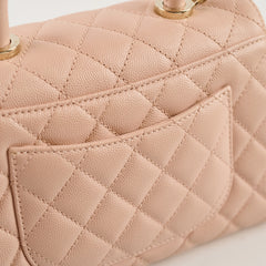 Chanel Caviar Coco Handle Small LGHW Light Pink