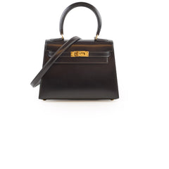Hermes Vintage Mini Kelly Black GHW Y in circle