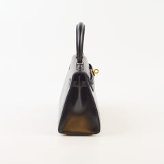 Hermes Vintage Mini Kelly Black GHW Y in circle