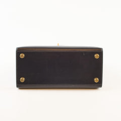 Hermes Vintage Mini Kelly Black GHW Y in circle