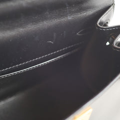 Hermes Vintage Mini Kelly Black GHW Y in circle