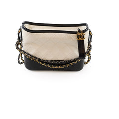 Chanel Small Gabrielle Quilted Calfskin White