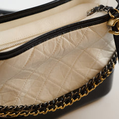 Chanel Small Gabrielle Quilted Calfskin White
