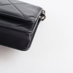 Chanel 19 WOC Shiny Lambskin Black