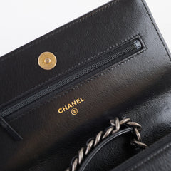 Chanel 19 WOC Shiny Lambskin Black