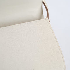 Celine Small Trotteur Grained Calfskin Ivory