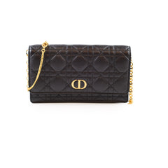 Dior Caro WOC Grained Calfskin Black
