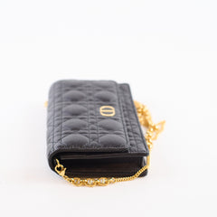 Dior Caro WOC Grained Calfskin Black