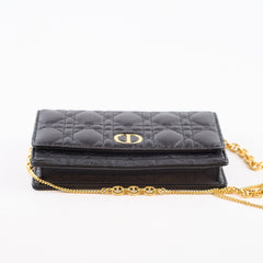 Dior Caro WOC Grained Calfskin Black