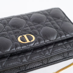 Dior Caro WOC Grained Calfskin Black