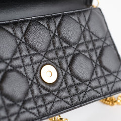 Dior Caro WOC Grained Calfskin Black