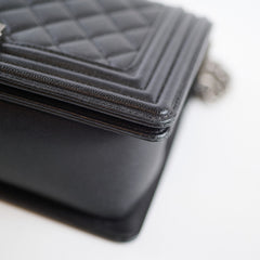 Chanel Boy Large Quilted Caviar Black