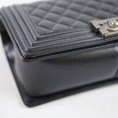 Chanel Boy Large Quilted Caviar Black