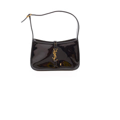 Saint Laurent Le 5 a 7 Patent Hobo Bag Black
