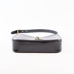 Saint Laurent Le 5 a 7 Patent Hobo Bag Black
