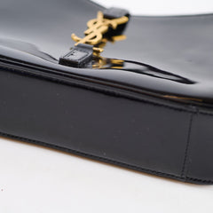 Saint Laurent Le 5 a 7 Patent Hobo Bag Black