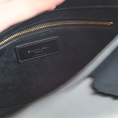 Saint Laurent Le 5 a 7 Patent Hobo Bag Black