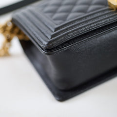 Chanel Boy New Medium Quilted Caviar Black