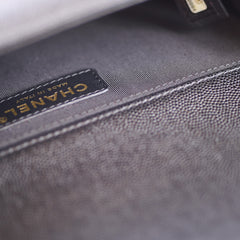 Chanel Boy New Medium Quilted Caviar Black