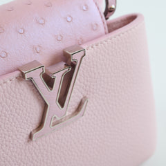 Louis Vuitton Capucine Mini Baby Pink Ostrich and Taurillon Leather